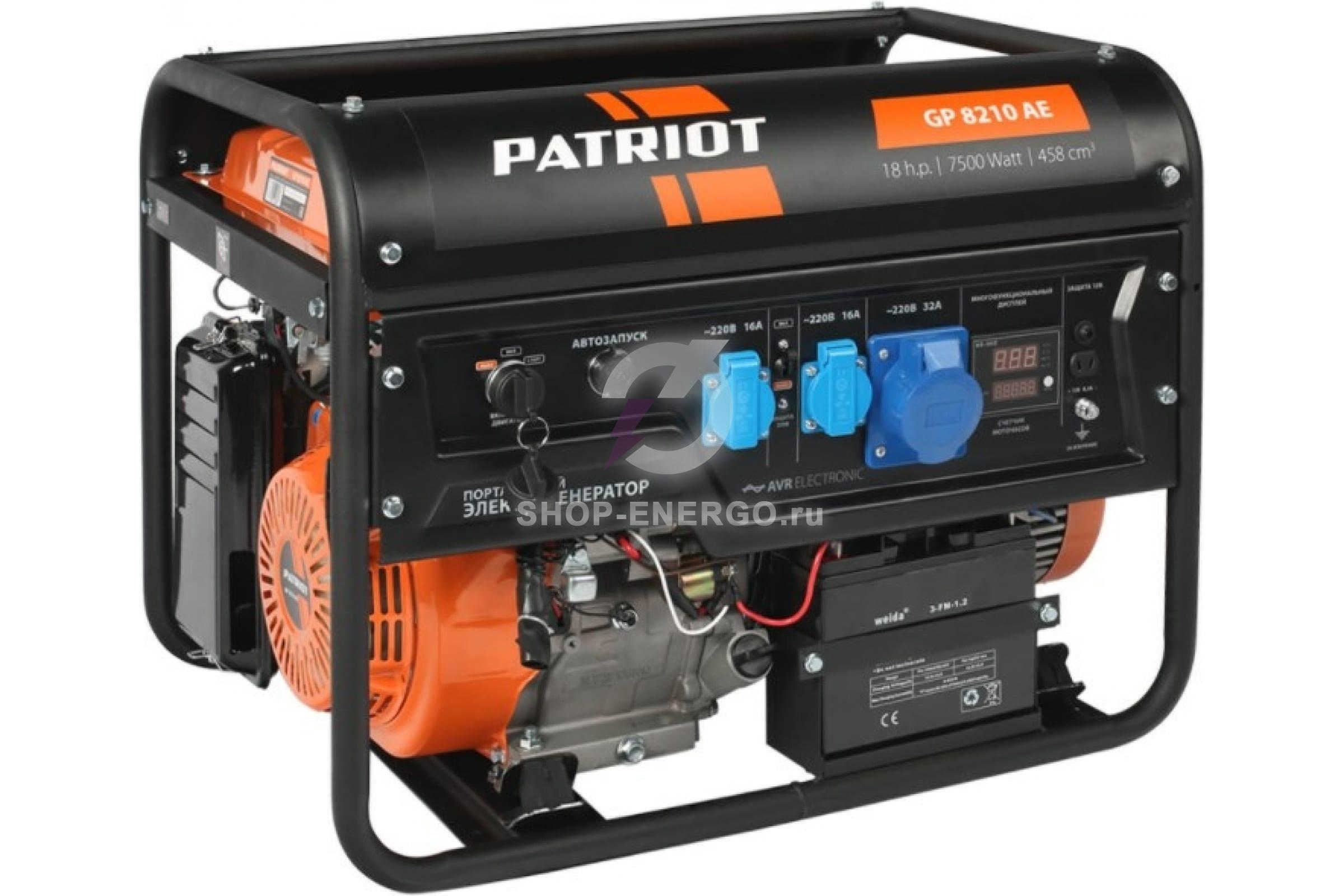 Бензиновый генератор PATRIOT GP 8210 AE